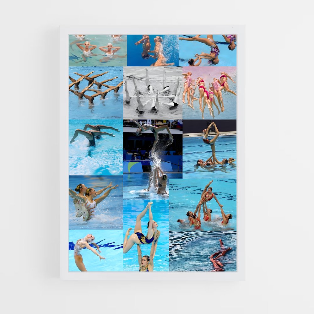Poster Synchronized swimming synchronisation – affiche Natation synchronisée (vue 3)